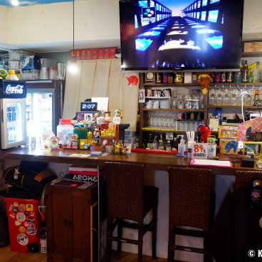 84 Hashi Cafe (Tokyo), View on the bar counter