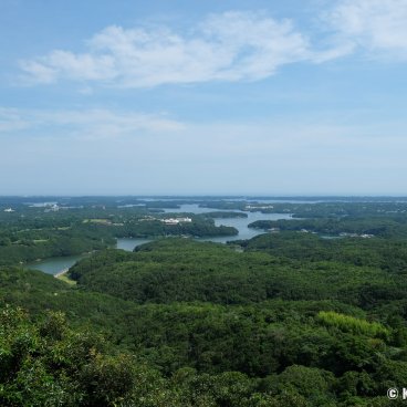 Yokoyama Observatory, Panoramic view on the islands of the Ago Bay on a clear weather day