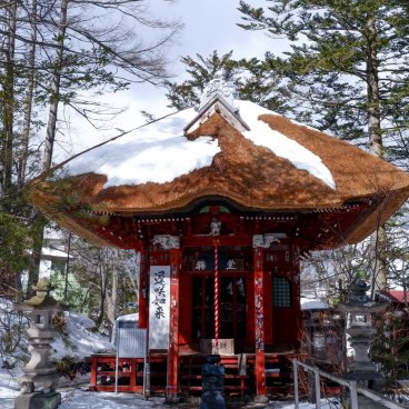 Kosen-ji (Kusatsu), Shaka-do pavilion with a thatched roof