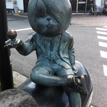 Sakaiminato (Tottori), Statue of GeGeGe no Kitaro by Shigeru Mizuki in the street