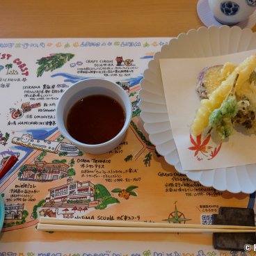 Japanese restaurant Aonoya (Seikaiha), Tempura in the lunch course
