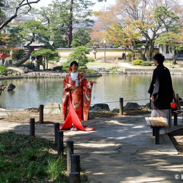 Shin-Edogawa Garden (Tokyo), Traditional wedding photo shoot