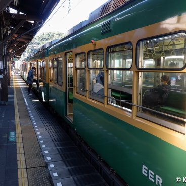 Kamakura, Enoden train serving the Shonan coast