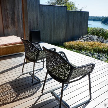 Basara-tei (Shima, Ise), Terrace of Migiwa no mune (ichi) suite with a view on the Ago Bay