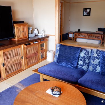 Basara-tei (Shima, Ise), Lounge area in the Migiwa no mune (ichi) suite