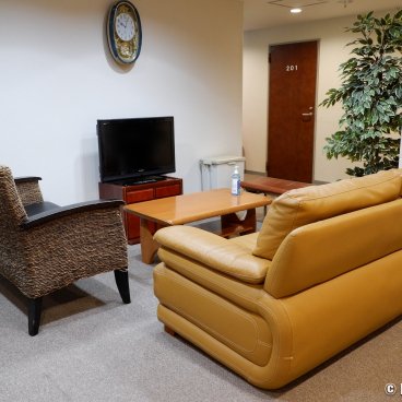 Kawaguchiko Station Inn, Shared lounge area at the rooms' floor