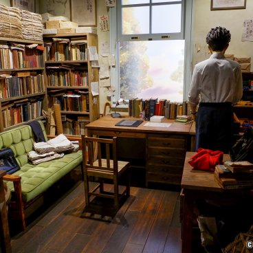 Ghibli Park (Nagoya), Scene from Whisper of the Heart in the exhibition Becoming Characters in Memorable Ghibli Scenes