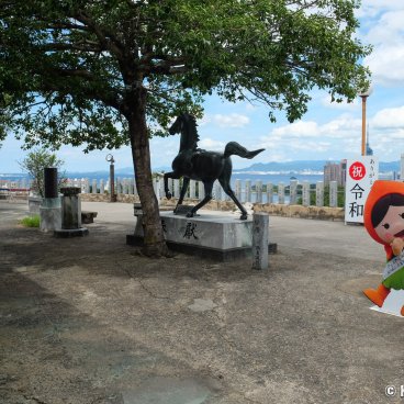 Washio Atago-jinja (Fukuoka), Observation platform overlooking Hakata Bay