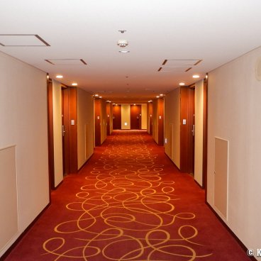 Akita Castle Hotel, A corridor at the rooms floor