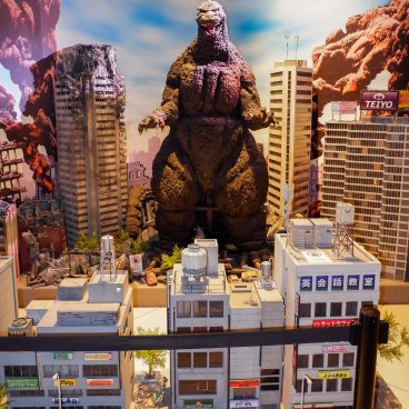 Godzilla Head in Kabukicho (Shinjuku, Tokyo), Exhibition at the 8th floor of the Hotel Gracery