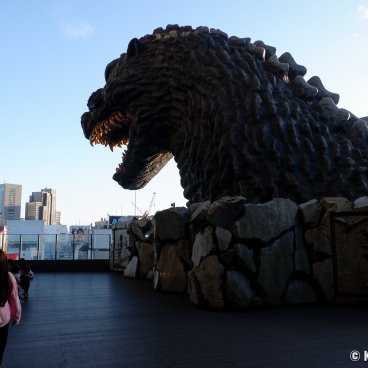 Godzilla Head in Kabukicho (Shinjuku, Tokyo), View from Café Terrace Bonjour in the Hotel Gracery Shinjuku 2