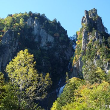 Daisetsuzan (Hokkaido), Ginga no Taki and Ryusei no Taki in autumn 2
