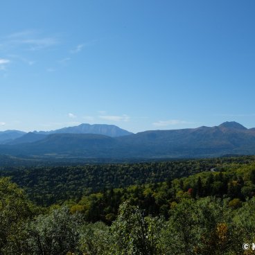 Daisetsuzan (Hokkaido), View on the volcanic mountains in the National Park