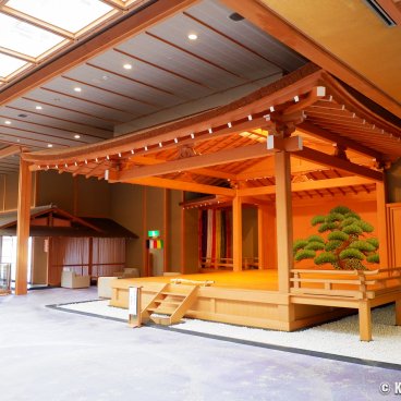 Wakura Onsen, Noh theater stage at the ryokan inn Kagaya