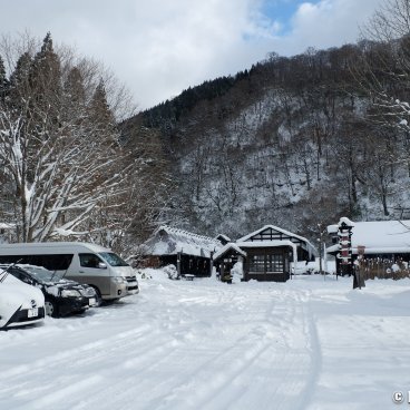 Tsuru-no-yu Onsen (Akita), Road to the hot spring resort in winter 2