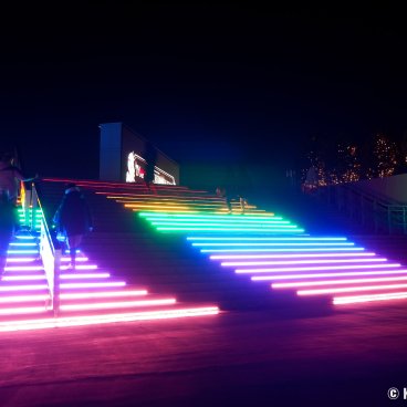 Tokyo Mega Illumination (Shinagawa), Rainbow stairway
