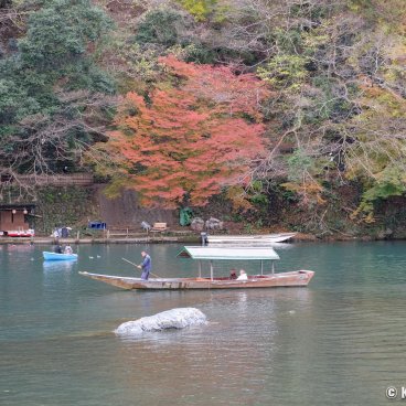 Togetsukyo (Kyoto), Boat ride on the Katsura River in autumn