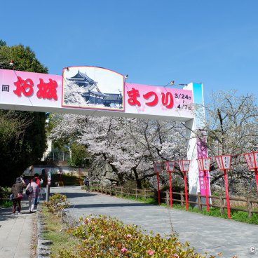 Koriyama Castle (Nara), The grounds' entrance during Yamatokoriyama Oshiro Matsuri Festival