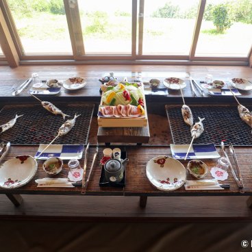 Grilled fish at Tsubaki Chaya Restaurant on Fukue-jima (Goto Islands - Nagasaki)