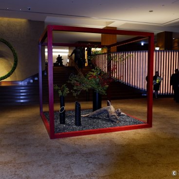 Happo-en (Tokyo), The garden's reception hall at a night event