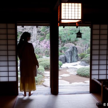 Kita-in (Kawagoe), View on the Japanese garden from the Shoin room