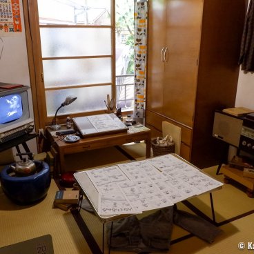 Tokiwaso Manga Museum (Tokyo), Reproduction of Room 20, used by Suzuki Shinichi, Naoya Moriyasu and Tokuo Yokota
