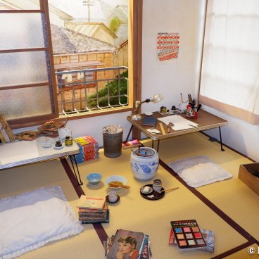 Tokiwaso Manga Museum (Tokyo), Replica of Joji Yamauchi's Room 18