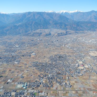 Mount Fuji Helicopter Tour, Aerial view on Yamanashi prefecture's cities and mountains 2