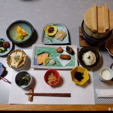 Yamabiko Ryokan (Kurokawa Onsen), Traditional Japanese breakfast