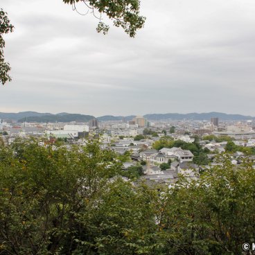 Achi-jinja (Kurashiki), Panoramic view on the city from the shrine's grounds