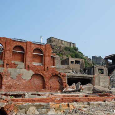Gunkanjima (Nagasaki), Ruins of the former coal mine city
