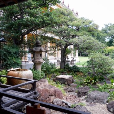 Kyu Iwasaki-tei Teien (Tokyo), View from the Japanese pavilion