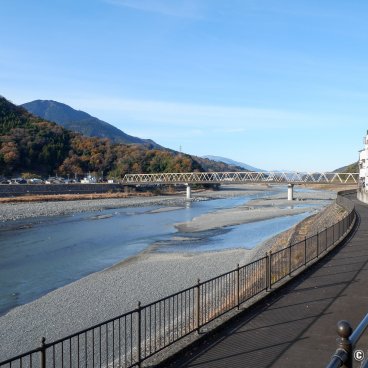 Minobu (Yamanashi, Mount Fuji), Fuji-kawa River near the JR station