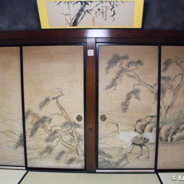 Wada House (Shirakawa-go), Traditional paintings on fusuma sliding doors