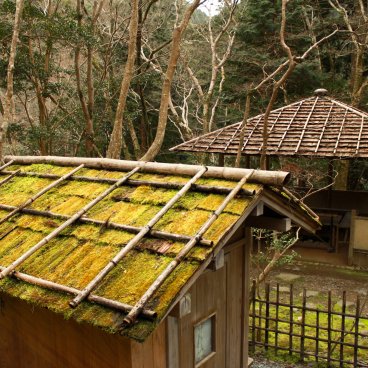 Takao (Kyoto), Roofing of traditional Buddhist pavilions at Kozan-ji temple
