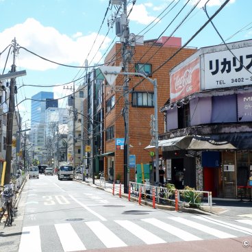 Meiji Jingu Gaien (Tokyo), Side street of Jingumae neighborhood (Shibuya), near the National Stadium