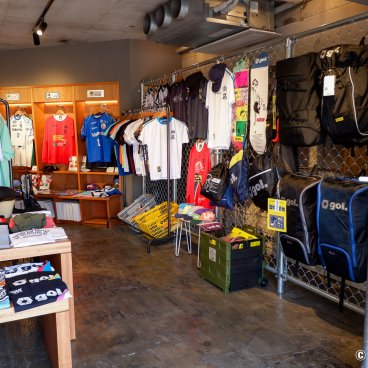 gol. STORE TSUBASA (Tokyo), View on the shop's soccer clothing range