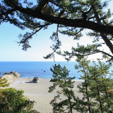 Katsurahama (Kochi), View on the beach from its entrance