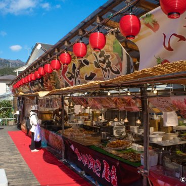 Kawazu-zakura Matsuri (Izu), Yatai food stall during the cherry blossom festival