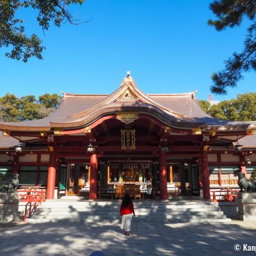 Shinon Washoku Senryu (Osaka), Main pavilion of the shrine and Shinon Washoku Senryu's blessing ceremony