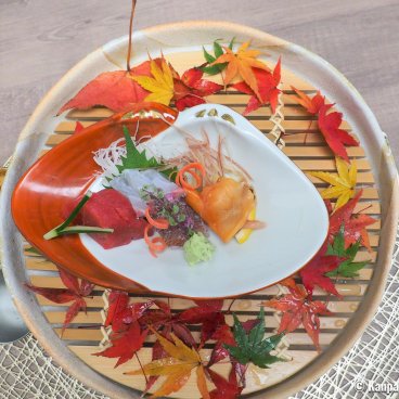 Shinon Washoku Senryu (Osaka), Autumn-themed sashimi plate