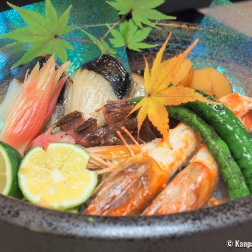 Shinon Washoku Senryu (Osaka), Seasonal ingredients served at the restaurant