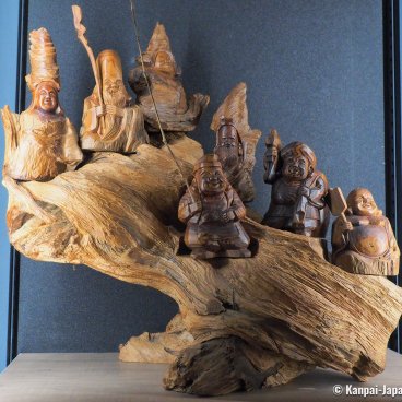 Shinon Washoku Senryu (Osaka), Wooden sculpture of the 7 Lucky Gods