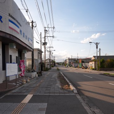 Tanegashima (Kyushu), A street in the city center of Minamitane in the south of the island