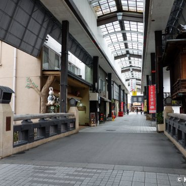 Nagahama, View on Ootemon-dori shotengai towards Hikiyama Museum