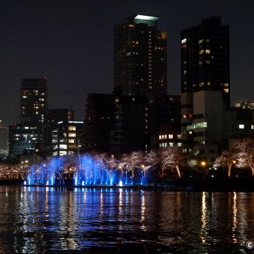 Osaka River Fantasy, Water and Light Fountain Show on the Okawa river 2