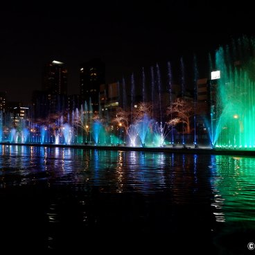Osaka River Fantasy, Water and Light Fountain Show on the Okawa river