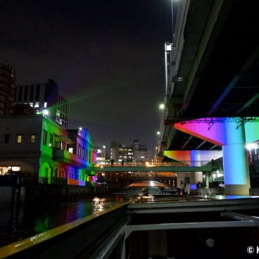 Osaka River Fantasy, Waterside Projection Mapping on Higashi-Yokobori canal 2
