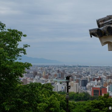 Matsuyama Castle (Shikoku), View on the city and the Seto Inland Sea