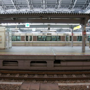 Platform and train in Osaka